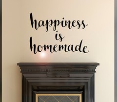 Vinyl Wall Decal Family Happiness Is Homemade Stickers 22.5 in x 15.5 in gz155