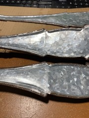 Extra Large Galvanized Metal Fork Spoon Knife Farmhouse Kitchen Wall Hanging Set