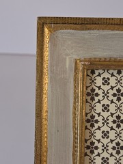 VTG Cavallini & Co «Classico» Picture Frame 5″x7″ Ivory & Gold Florentine ITALY