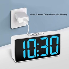Small Digital Alarm Clock for Bedroom Large Display Big Numbers Display