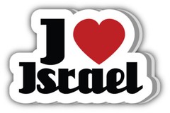 I Love Israel Slogan Car Bumper Sticker Decal