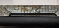 Handcrafted Shimmering Shell Picture Frame Mosaic Crackle 9×7 Vietnam Vtg