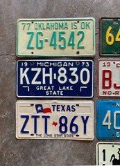 Vintage Craft Mixed State Decorator Flea Market License Plate Lot 1963 to 1994