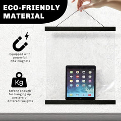 3 Pack Magnetic Poster Hanger Frame 12 Inch Black,12X16 12X18 12X20 12X24 Wood M