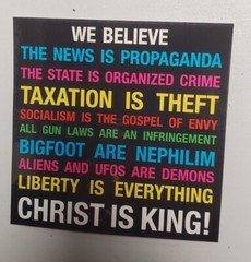 WE BELIEVE STICKERS 3 pack LOT TAXATION IS THEFT