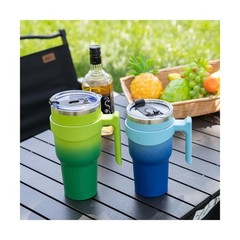 BJPKPK 20 oz Tumbler With Handle Insulated Tumbler With Lid And Str… Fast Ship