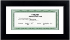 5×10 Business License Frame in Black, Professional Bank Check Frame 3.5×8 wit…