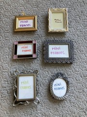 Assortment Of 6 Mini Picture Frames – 5 Rectangular & 1 Oval – All Pre owned
