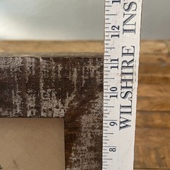 Distressed Dark Wood Picture Frame 5 x 7″ Free Standing Rustic Cottage Barn