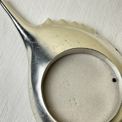 Set of 5 Sea Shell Shape Photo Frames Silver Tone Medium Vintage