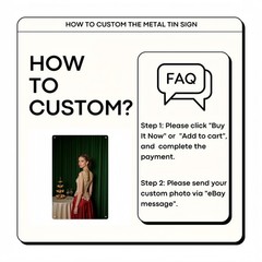 Custom Metal Tin Sign Personalized Text Photo Logo Express Your Identity Decor
