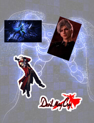 Devil May Cry Retro Video Game 4pc Sticker Pack