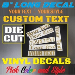 1- 8″ Personalized Custom Name Decal Vinyl Sticker Car Truck Door Laptop Window