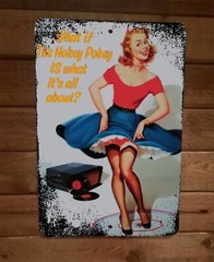 What if the Hokey Pokey Is What its All About 8×12 Metal Wall Sign