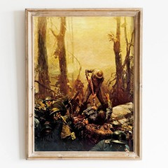 June 1918 American Marines Battle Belleau Wood World War 1 Wall Art Poster Print