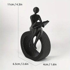 Reading Figurine Statue Abstract Art Sculpture Modern Home Decors Desktop Decors