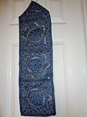 Handmade Indian/Pakistani Mirror Embroidery 3 slots Letter Holder Wall Hanging