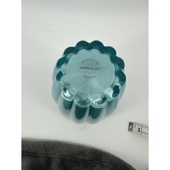 Teleflora Gift Vase Teal Green Ribbed Scalloped Flower Holder Home Decor