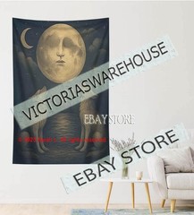 Moon tarot tapestry hidden face lunar decor mystical 59X82 in