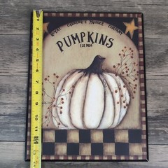 Pumpkins Wooden Seasonal Decor Fall Wall Art Sign 11 x 14 Farm House Halloween