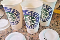 Starbucks Reusable Coffee Cup in Yellow – This May Be Butterbeer with Lid