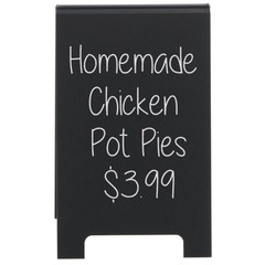 HUBERT® A-Frame Sign Holder Black Matte Plastic – 4″L x 6″H