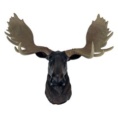 Zeckos Rustic Moose Head Bust Wall Sculpture 20x23in Brown Cabin Lodge Decor