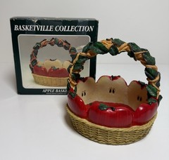 Basketville Collection Apple Basket Resin Country Kitchen Decor w/ Box