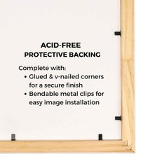 15×23 Rustic Brown with Gold Real Wood Picture Frame Width 1.25 inches | Interio