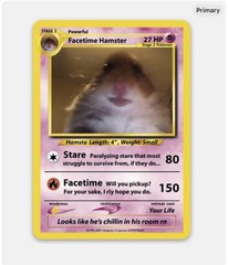 3” Hamster Pokémon Card Funny Sticker Vinyl Decal Matte Finish Dishwasher Safe