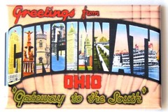 Greetings from Cincinnati Ohio FRIDGE MAGNET travel souvenir «style B»