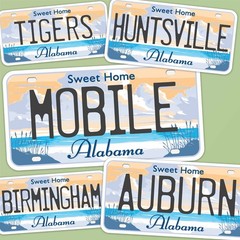 Alabama License Plate Stickers – Choose Your AL Decal