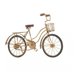 5 In. X 12 In. Brown Metal Bike Sculpture