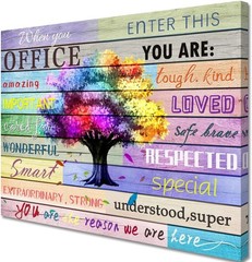 Motivational Wall Art Canvas 12×16 – Beautiful Tree Quotes for Office Decor