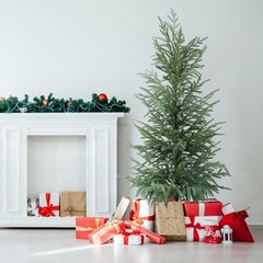 Artificial Norfolk Pine Trees 2 Pack, 3FT Fake Potted Tree with Decorative