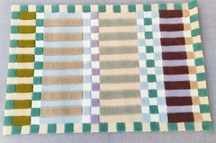Hoxton Hand-Tufted Wool Rugs Modern Geometric Design Checkered Pattern Carpets