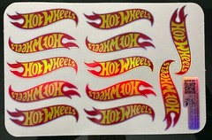 Hot wheels Holographic vinyl logos 3″ long sheet of 12 decal stickers
