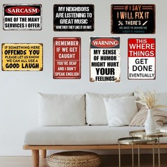 Man Cave Decor Funny Garage Signs For Men Vintage Metal 12 x 8 inches, Color8