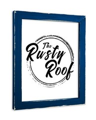 Distressed Emily – Deep Blue Picture Frame – Solid Wood