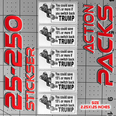 SWITCH BACK TRUMP 2024 FJB IMPEACH Joe Biden Sucks 25-250 Action Decal Stickers