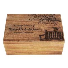 Wooden Cremation Urn for Adult Ashes | Tree of Life Box | Personalized Memorial