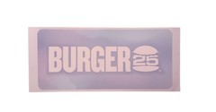 Burger 25 Vinyl Sticker Blue Gray Gradient White Logo Skateboard Laptop Decal