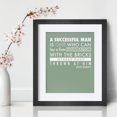 David Brinkley Inspirational Wall Art Print Motivational Quote Poster Decor Gift