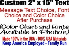 Custom 2″ x 15″ Text Vinyl Decal Lettering Name Window Wall Door Words Sticker