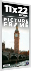 11×22 Frame White Wood Picture Photo Frame with UV Acrylic and Acid Free Backing