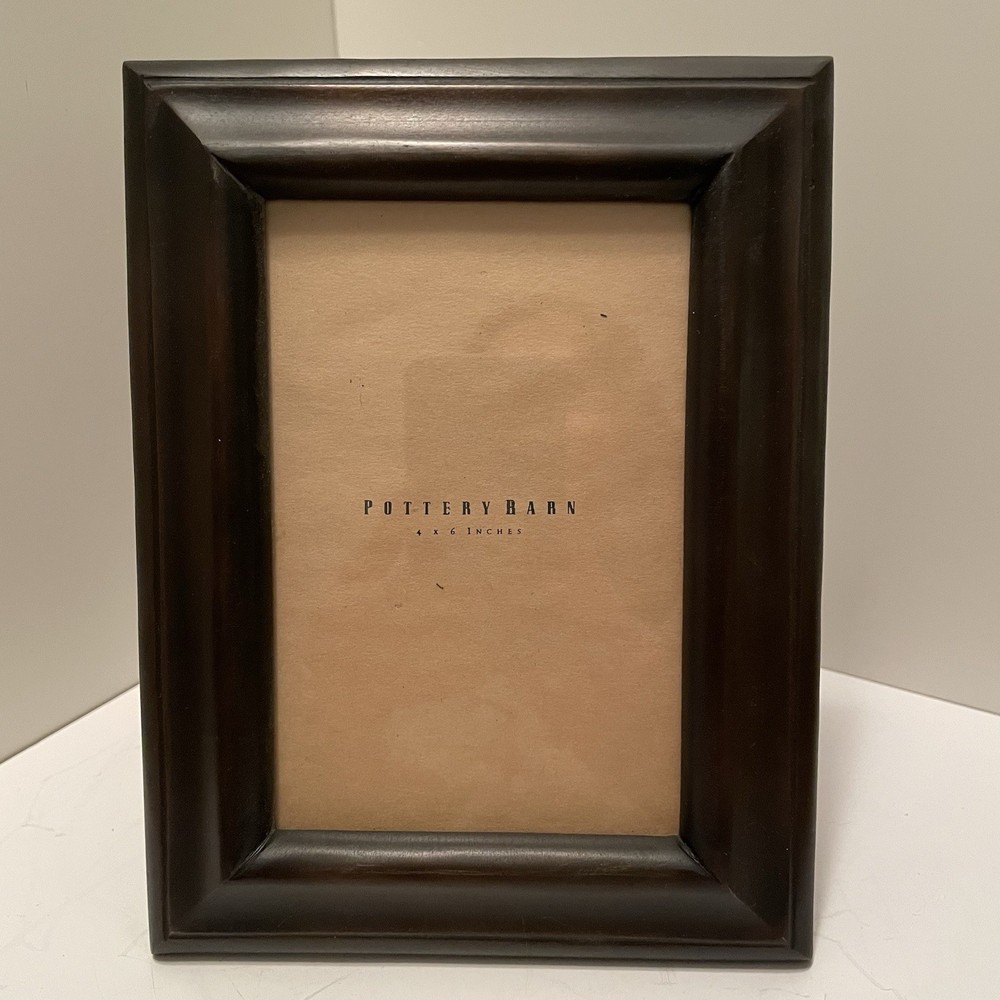 Vintage Pottery Barn Rubbed Bronze Metal Photo Frame 4×6 Vertical Or Horizontal