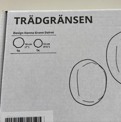 IKEA TRADGRANSEN TRÄDGRÄNSEN Wall decoration, set of 2, ceramic/stones beige