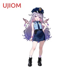 UJIOM Police Koseki Bijou Cute Waifu Wall Stickers Creative Game Room Laptop