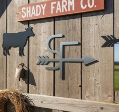Personalized Cattle Brand Metal Sign Custom Western Ranch Decor Rustic Farm Art