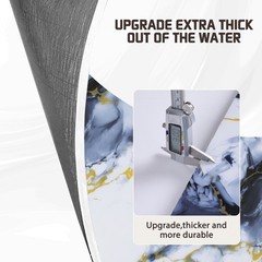 11.8in Peel and Stick Marble Wall Tile Waterproof Self Adhesive Bathroom Decor